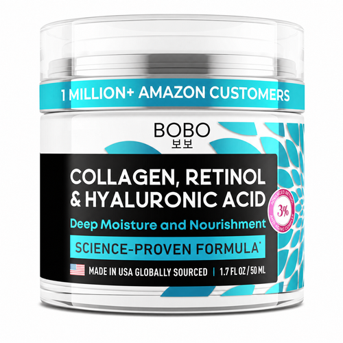 BOBO Anti-Aging Face Moisturizer with Retinol, Collagen & Hyaluronic Acid (2 PCS)